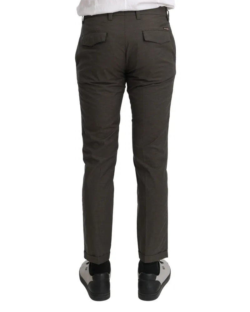 Dolce & Gabbana Brown Casual Mens Trouser Cotton Pants Brown