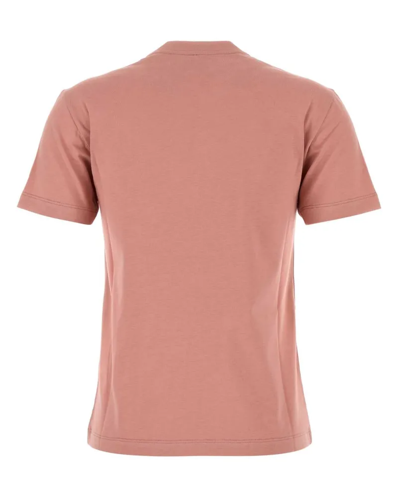 Fendi Women's Dark Pink Cotton T-Shirt Blush-25 Exterior Pink
