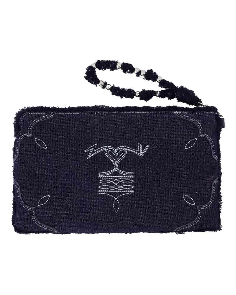 Zadig & Voltaire Women's Angel Western Pouch -  Cotton Blue Accessories Navy