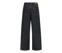 Women's Blue Cotton Straight-Leg Jeans Clothing