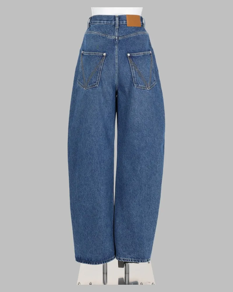 Bottega Veneta Wide-Leg Cotton Denim Jeans Denim