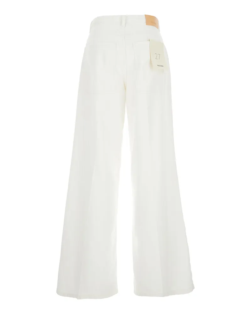 ..,merci Women's Jeans Bleach Effect White White