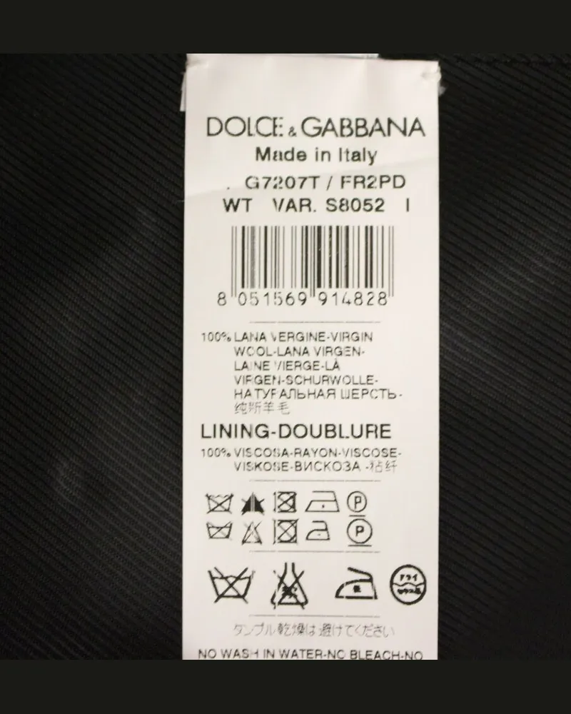 Dolce & Gabbana Men's Gray Striped Wool Single Breasted Vest Clothing Gray