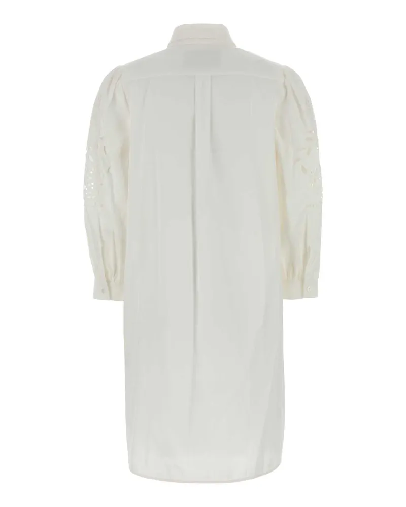 Valentino Garavani Women's White Poplin Shirt Dress Bianco Exterior: Cotton Abiti White