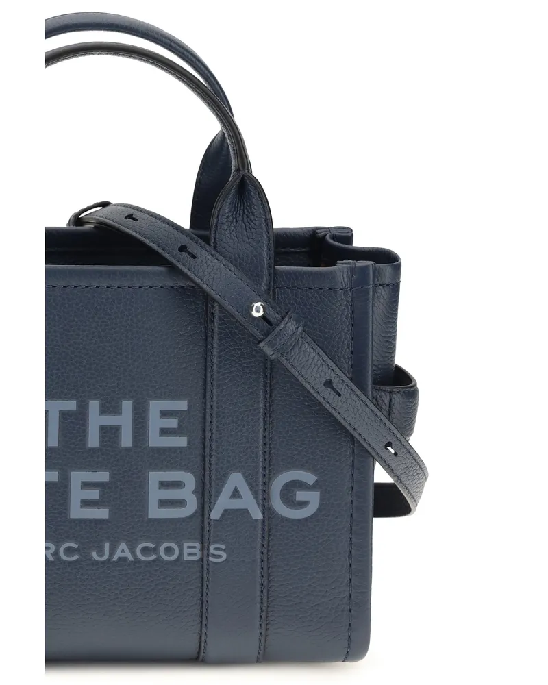 Marc Jacobs Women's Small Tote Handbag Blue Sea Calf Leather Handbags Hand Bags Navy