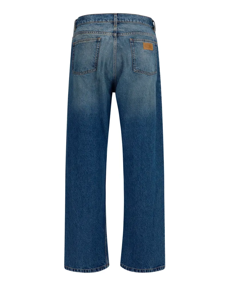 Maison Margiela Men's Straight-Leg Jeans Blue Cotton Blue