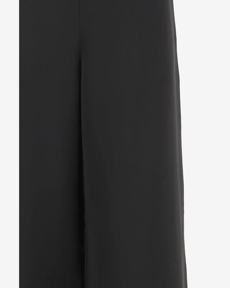By Malene Birger Women's Pants Lucee Flared Black Acetate Trousers Black