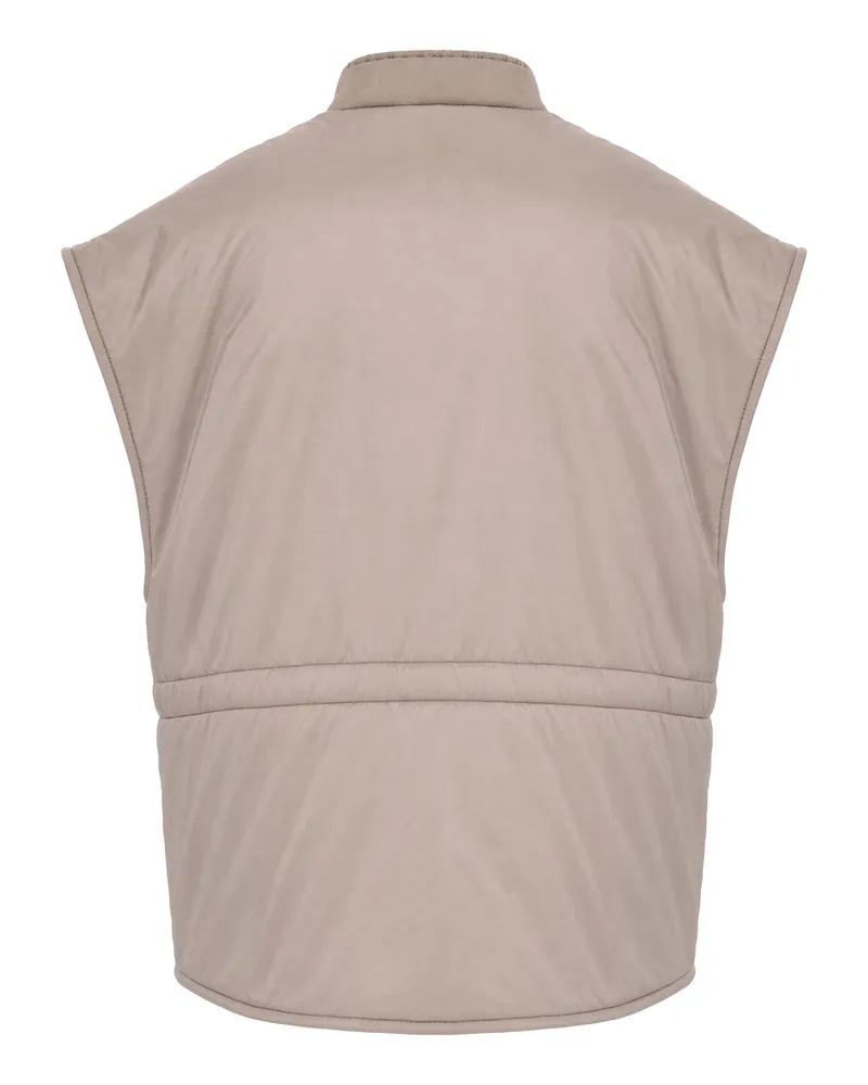 Fabiana Filippi Women's Quilted Suede Gilet Beige Waistcoats & Gilets Beige