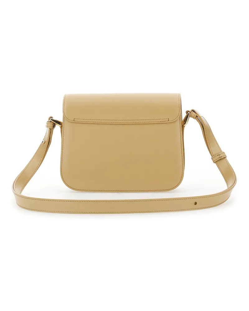 A.P.C. Women's Crossbody Bag Grace Small Beige Leather Cow Shoulder Beige