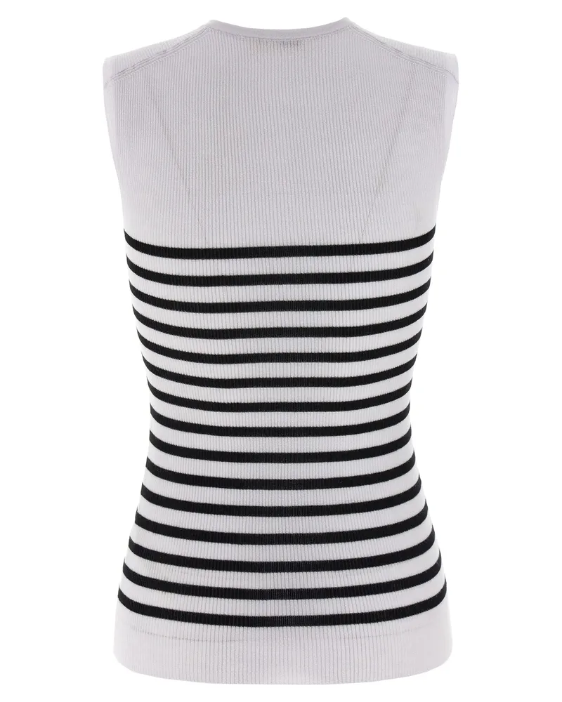 KHAITE Women's Bicolor Wool Sleeveles T-Shirt Lavender