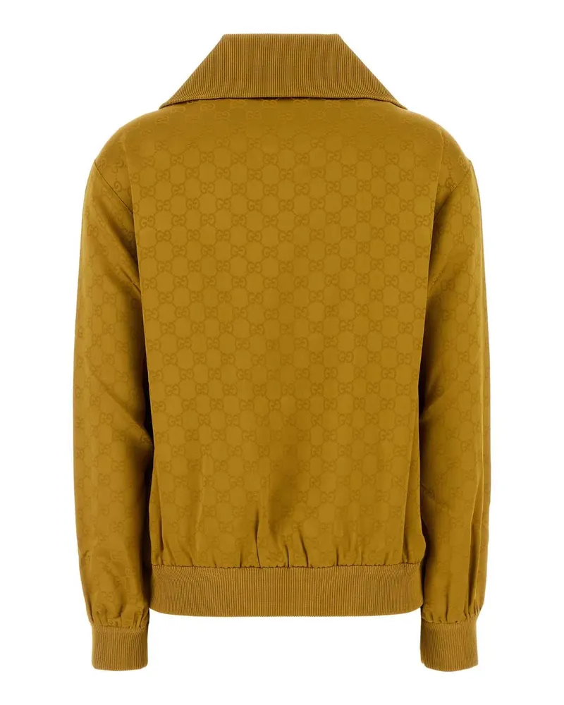 Gucci Women's Mustard Viscose Blend Polo Shirt Wintermist Exterior: Acetate Yellow