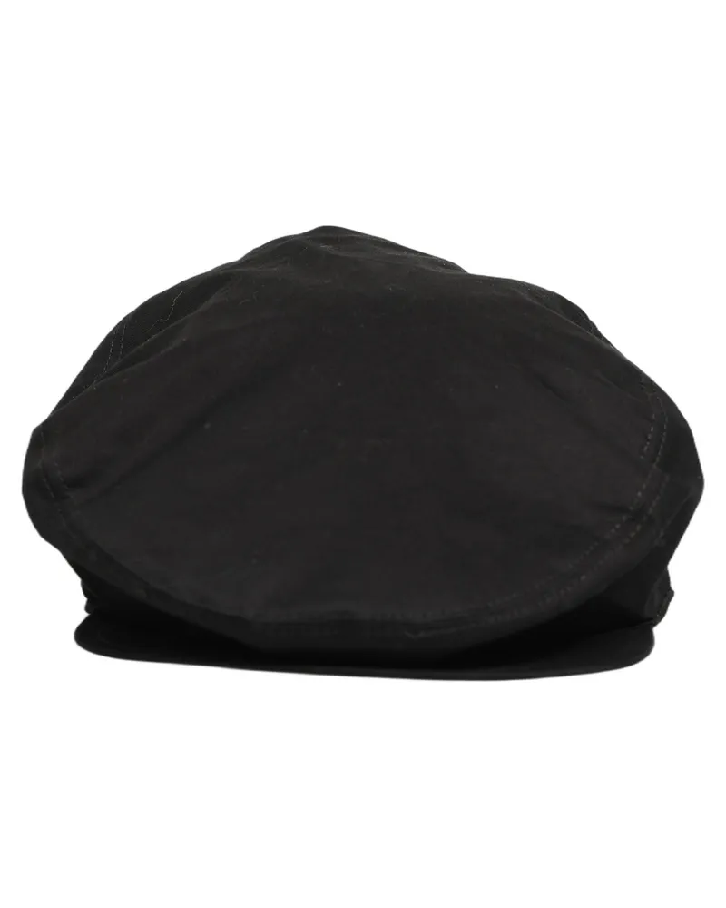 Dolce & Gabbana Men Black Cotton Stretch Newsboy Cloth Capello Hat Elastane Black