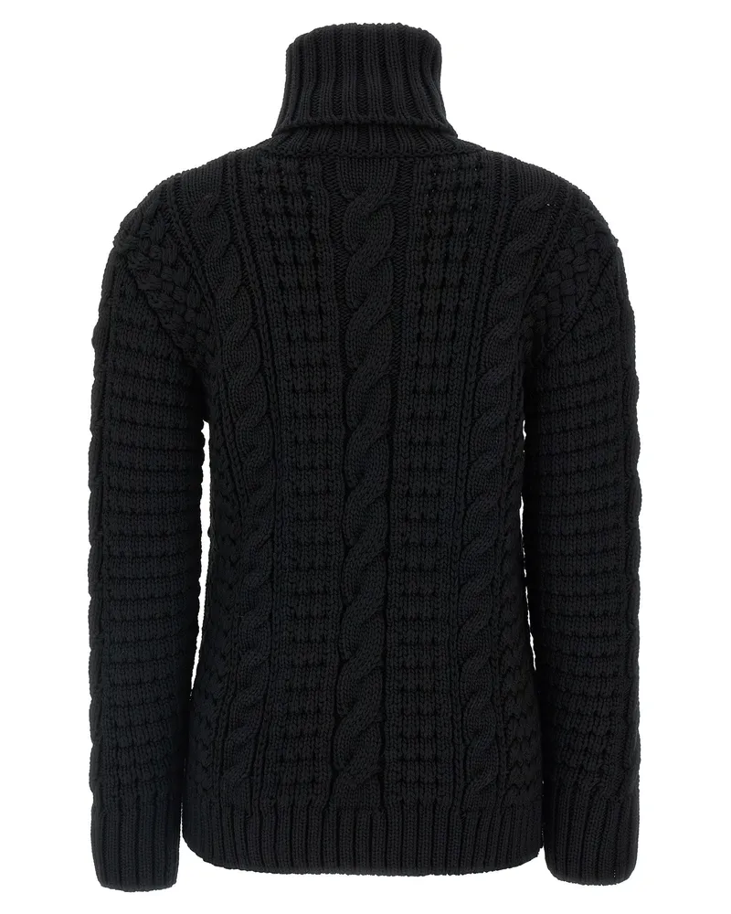 Moncler Women's Black Virgin Wool Cardigan Clothing Black