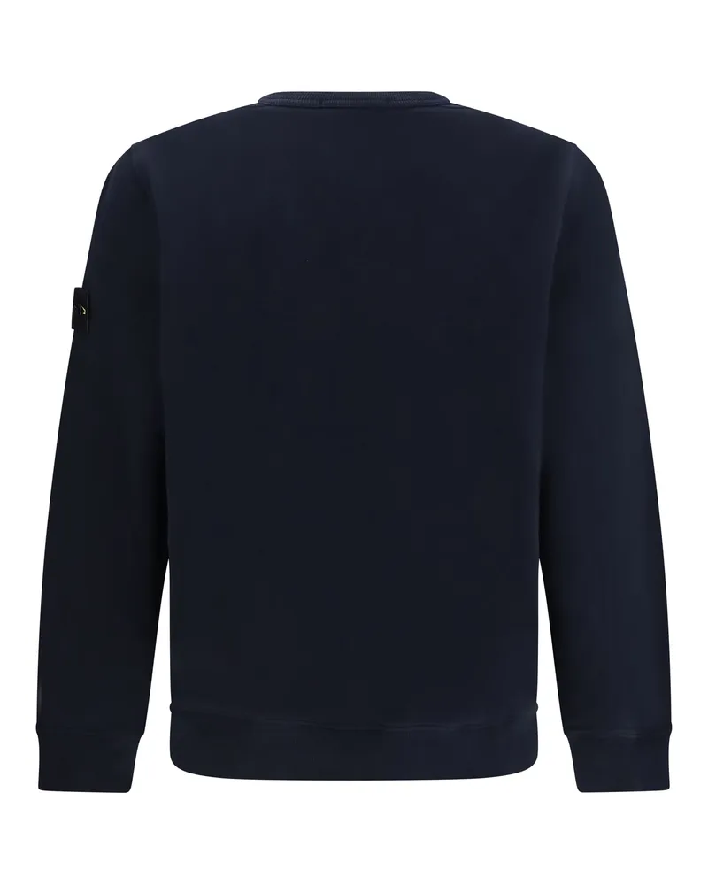 Stone Island Men's Crewneck Cotton Sweatshirt Navy Blue Sweatshirts Sweater Navy