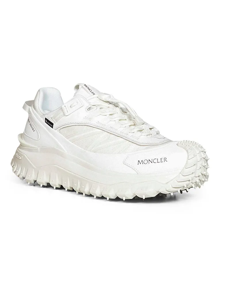 Moncler Men's Sneakers Trailgrip Gtx White Calf Leather Trainers White