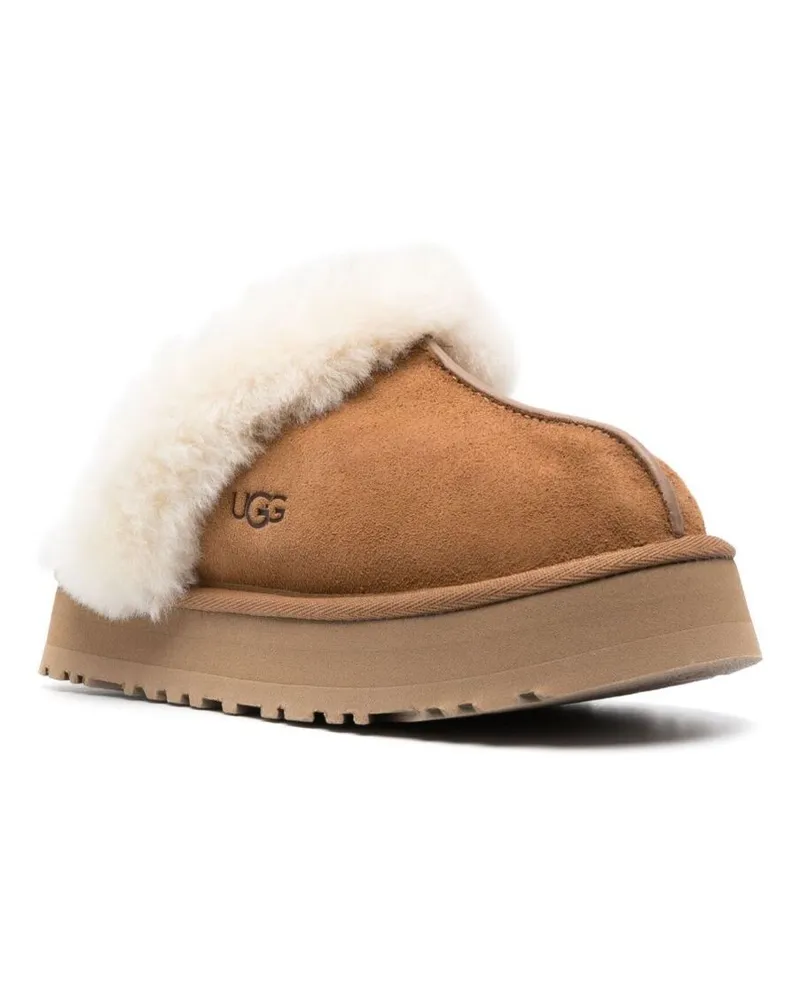 UGG Women's Mule Disquette Brown Leather Brown