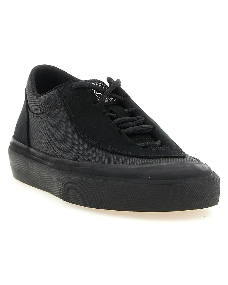 Stone Island Canvas and Suede Low-Top Sneaker — Black Black