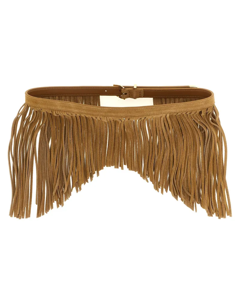 Pinko Con Frange Belt — Camel Camel