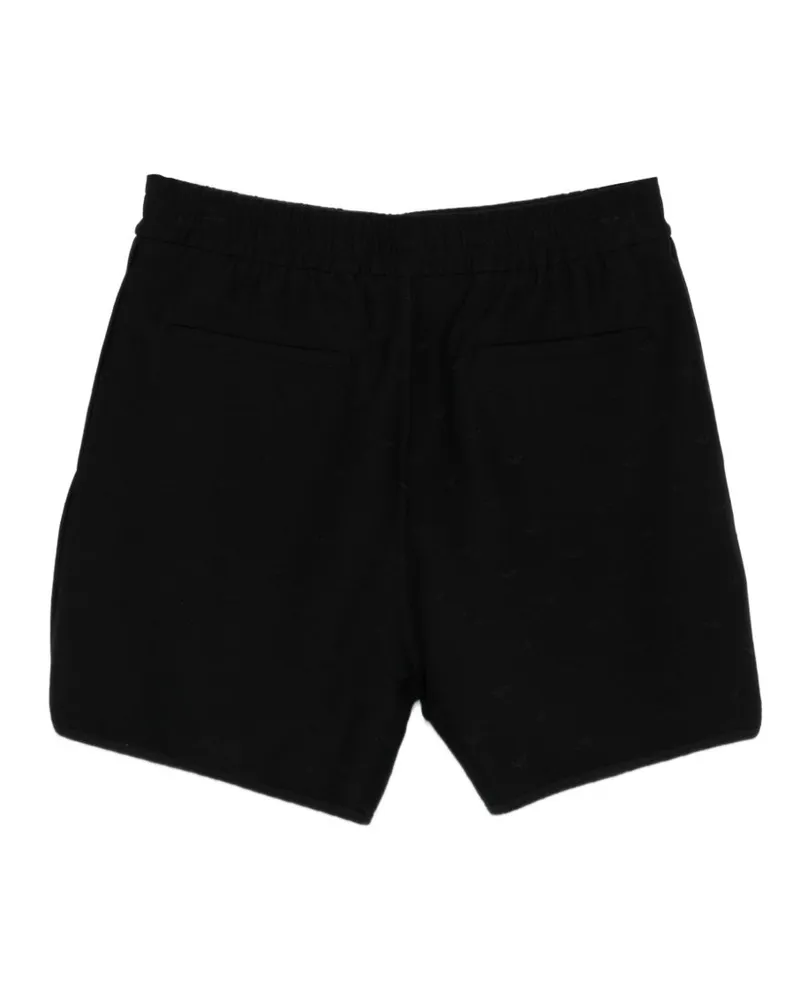 Emporio Armani Cotton Blend Shorts — Black Black