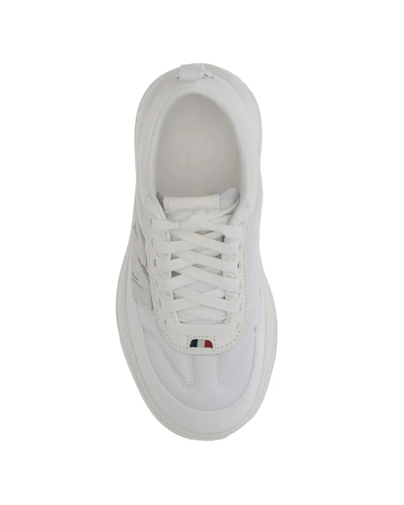 Moncler Panelled Calf Leather Sneakers — White White