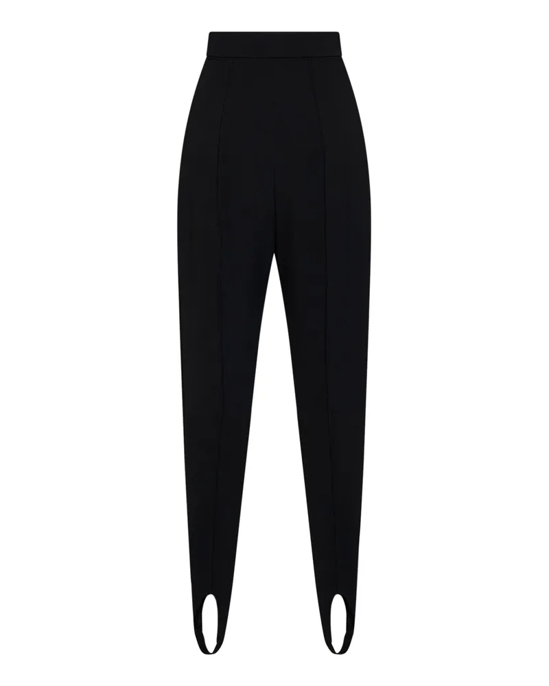 Stella McCartney Women's Trousers Stirrup Jersey Black Acetate Leggings Black