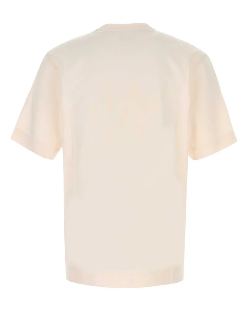 Fendi Men's Ivory Cotton T-Shirt Hall Exterior Beige