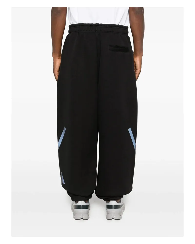 adidas Logo-Print Cotton Blend Track Pants — Black Black