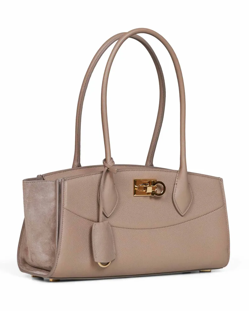 Ferragamo Studio Shoulder Bag — Beige Beige
