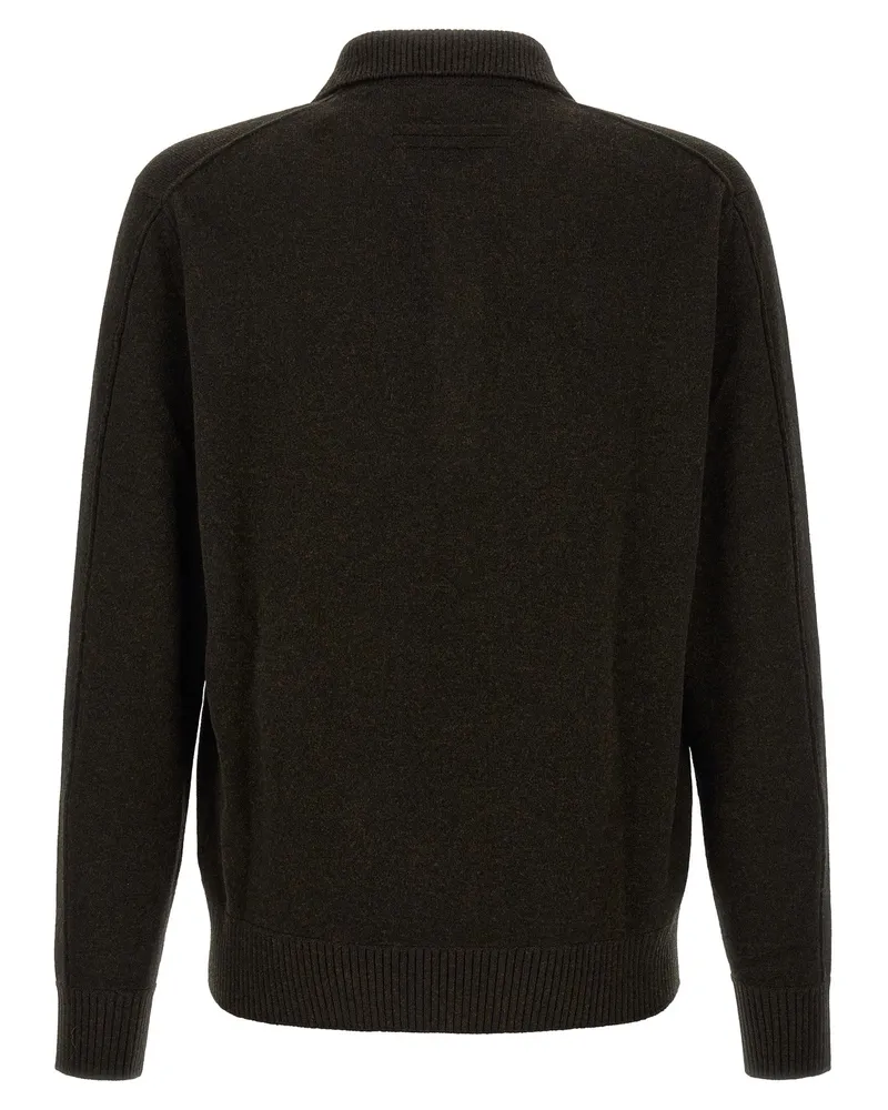Ermenegildo Zegna Wool and Cashmere Blend Polo Shirt — Brown Brown