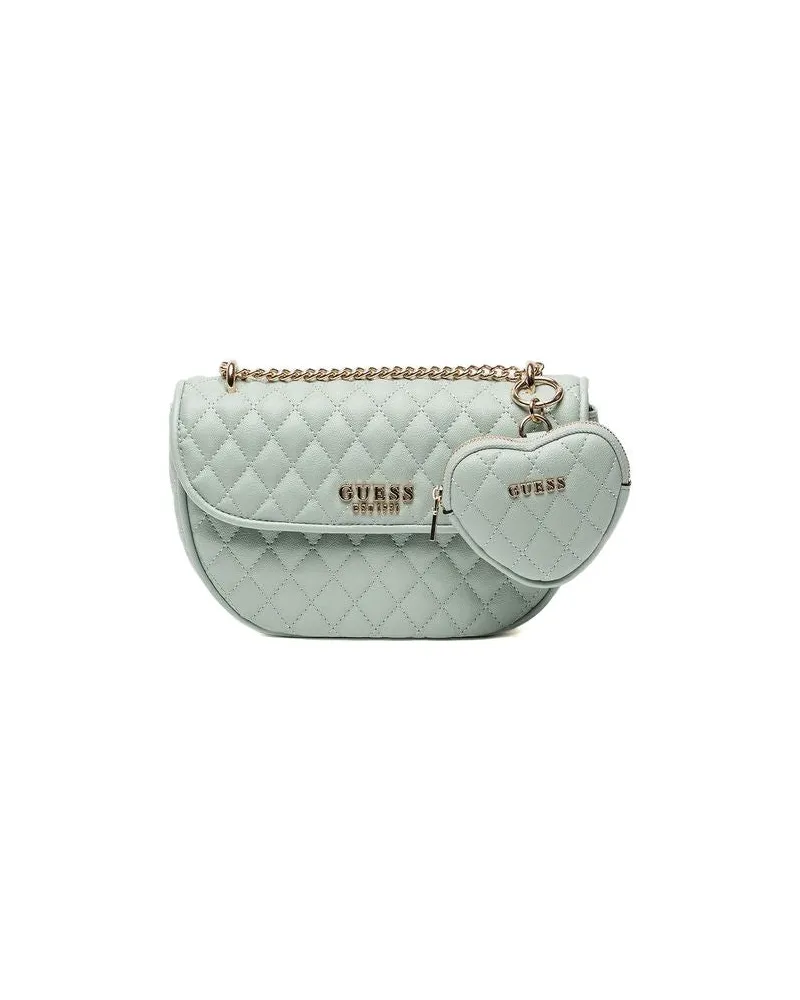 Guess Quilted Polyurethane Crossbody Bag — Green Green