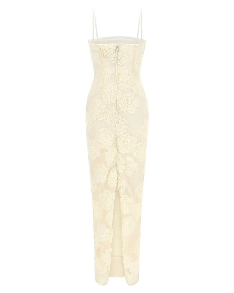 ROTATE Birger Christensen Flower Dress — Cream Cream