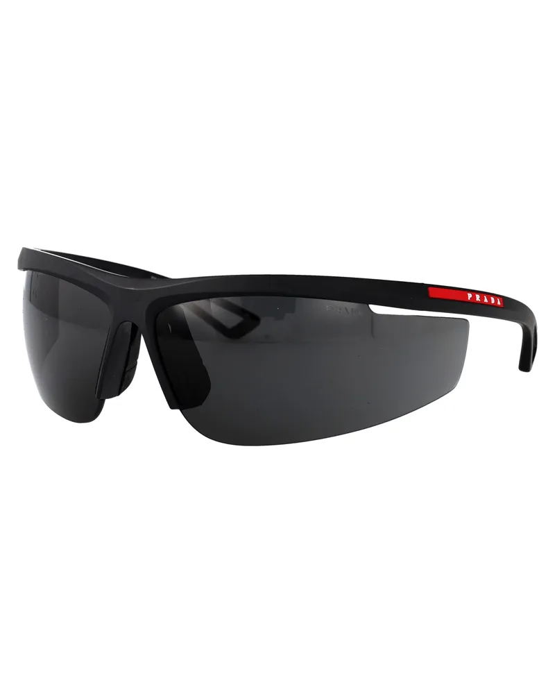 Prada 0PS Shield Matte Black Injected Sunglasses — Black Black