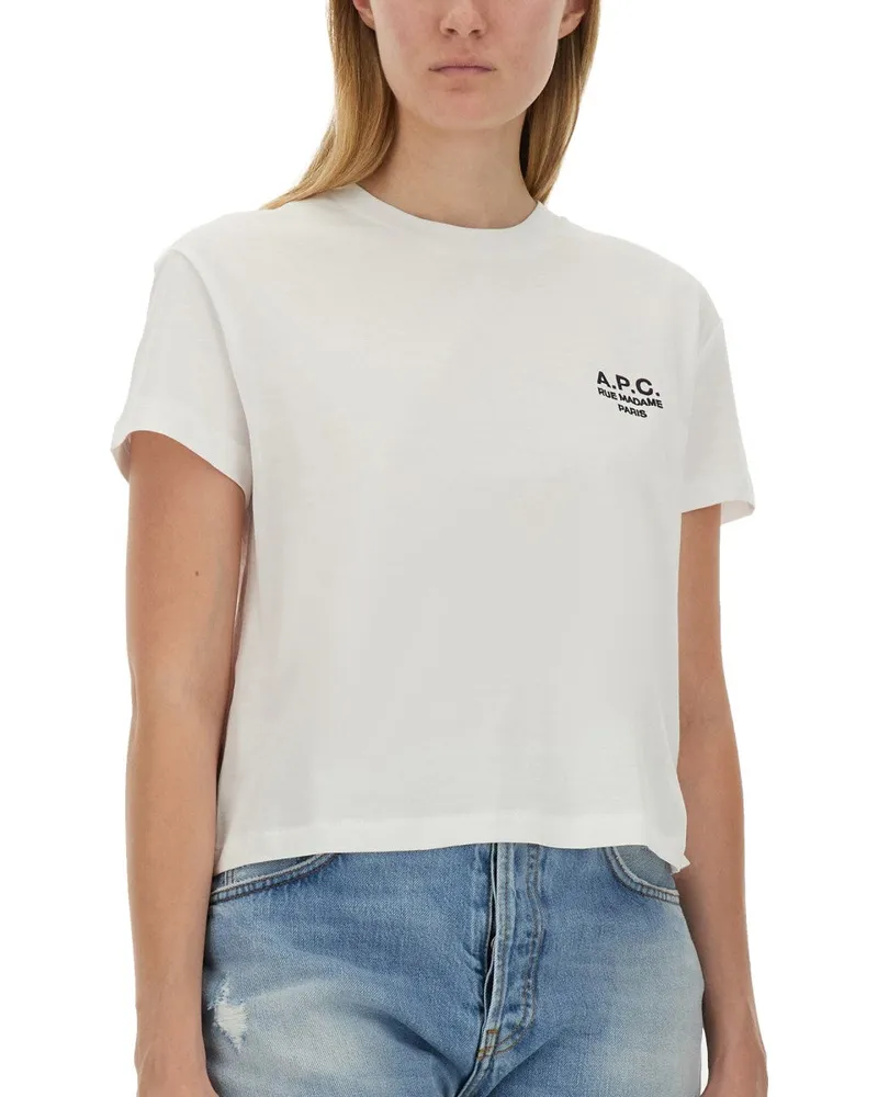 A.P.C. Logo-Detail Cotton T-Shirt — White White