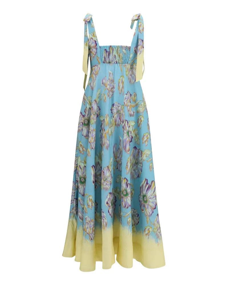 ALEMAIS Women's Dress Jerry Ballet Linen Multicolour 