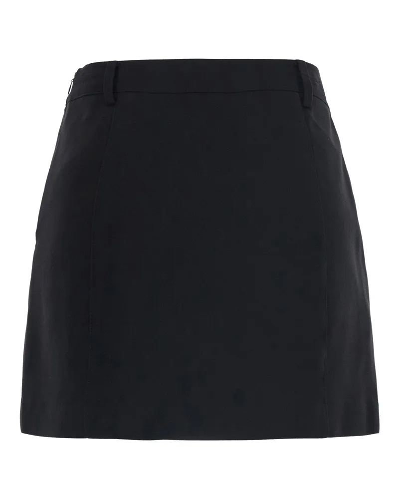 Dunst Wool Blend Mini Skirt — Black Black