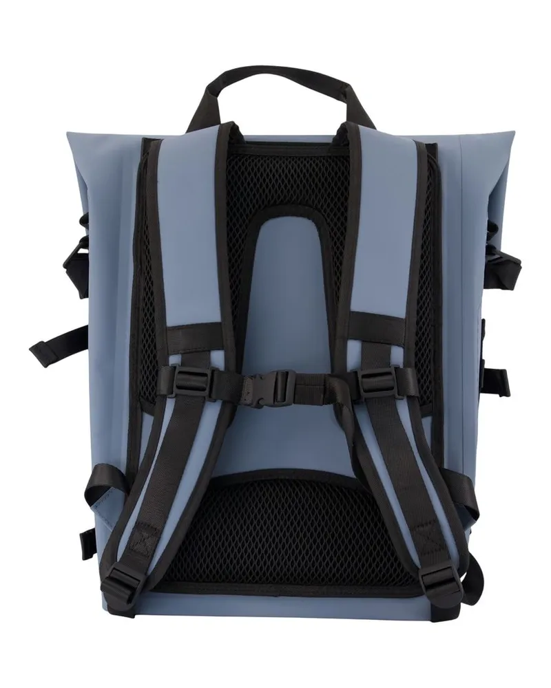 RAINS Unisex Deepwater Rolltop Rucksack Large W4 -  Synthetic Blue Bags Backpacks Blue