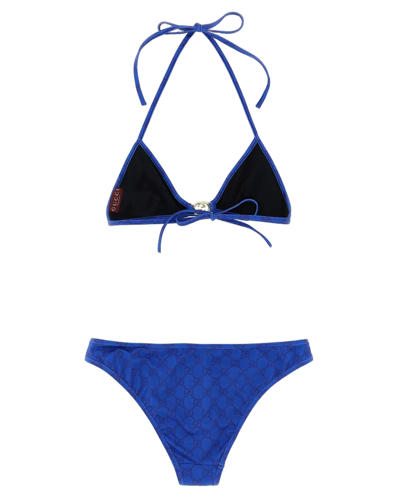 Gucci Women's Blue Fabric Bikini Clothing Blue