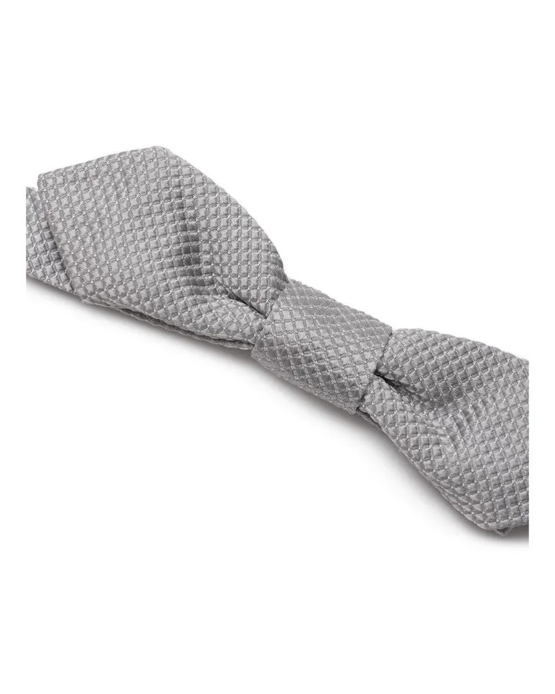 Dolce & Gabbana Men's Gray Silk Bowtie Accessory Gray