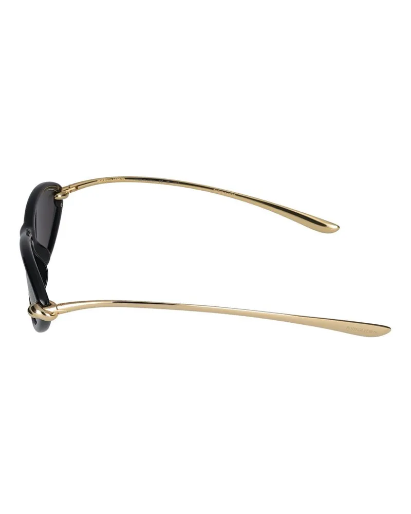 Bottega Veneta Women's Sunglasses  Bv1390s 001 Black Gold Grey 14-145 Injected Black