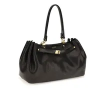 Bel Air Tote Calfskin Leather Shoulder Bag — Black