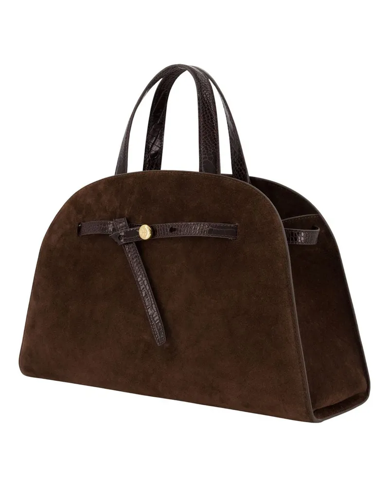 Tory Burch Women's Romy Bauletto Purse -  Leather Brown Calfskin Bags Handbags-Purses Brown