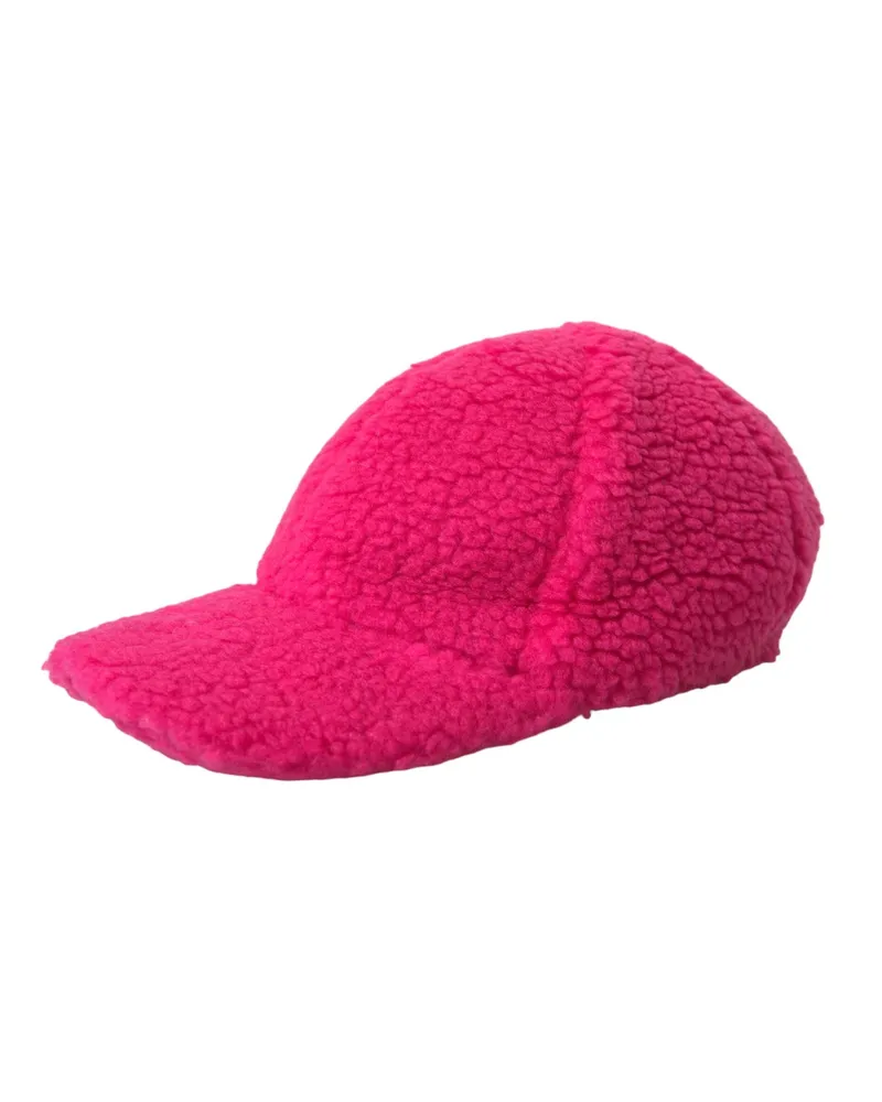 Dolce & Gabbana Pink Fleece Plush Baseball Hat Men Pink