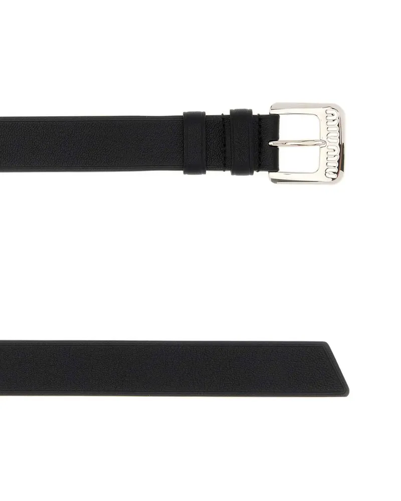Miu Miu Women's Black Leather Belt Nero1 Cinture Black
