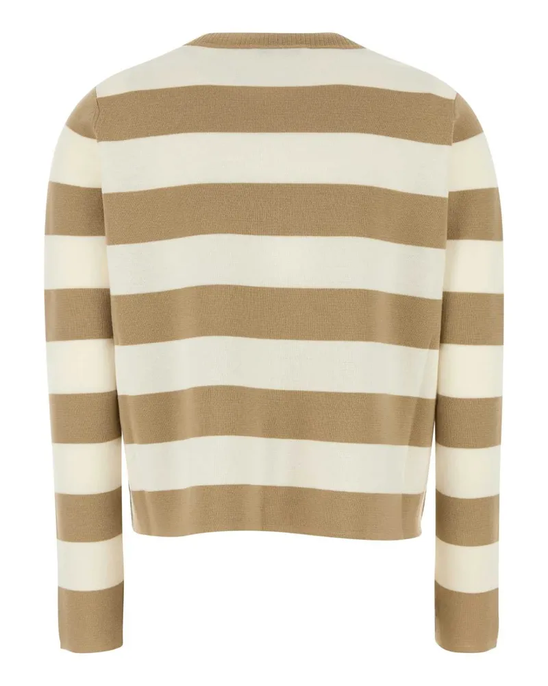 Max Mara Women's Embroidered Wool Viterbo Sweater Sabbia Exterior: Virgin Maglieria Beige