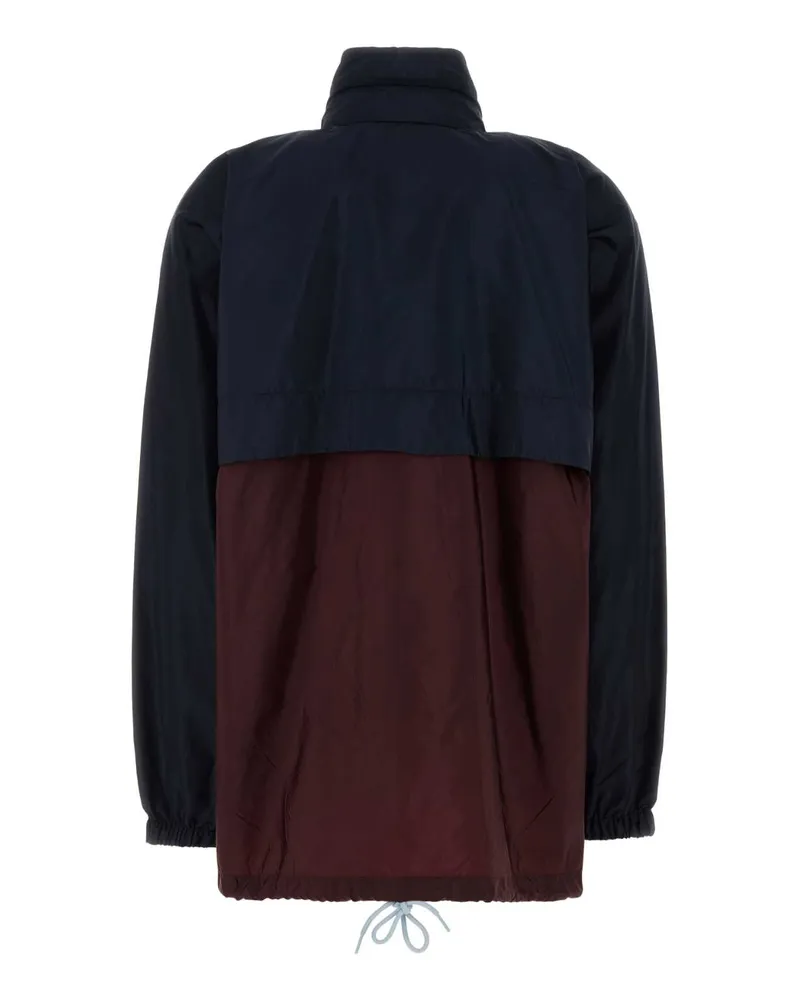 Prada Women's Two-Tone Re-Nylon Windbreaker Royal+granato Exterior: Giubbini Jacket Navy