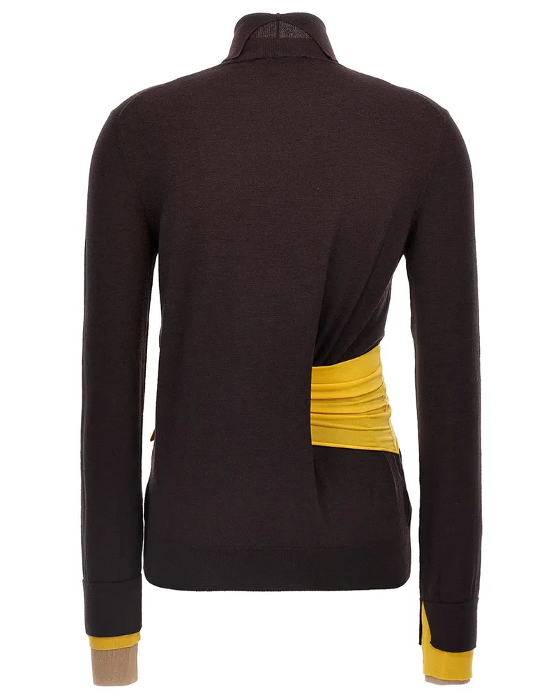 Fendi Women's Purple Virgin Wool Cardigan Clothing Black