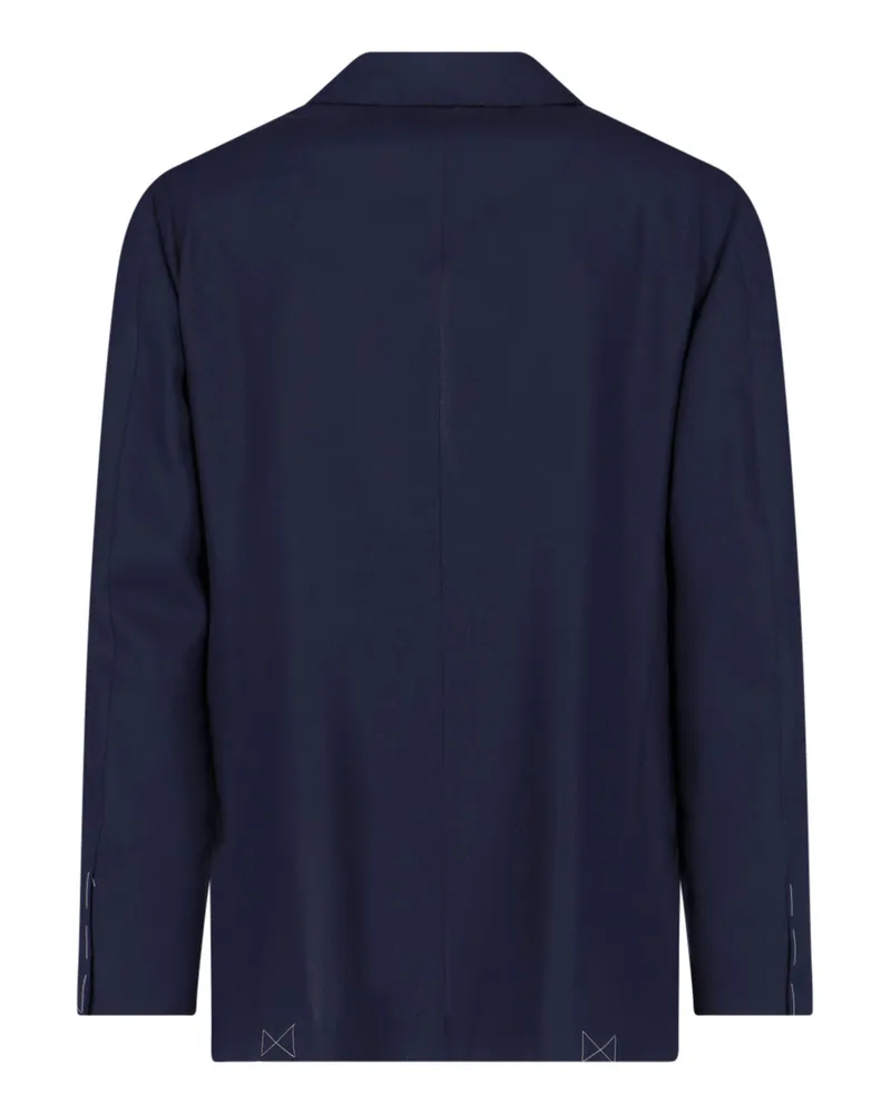 Cesare Attolini Men's Jackets Blue Wool Navy