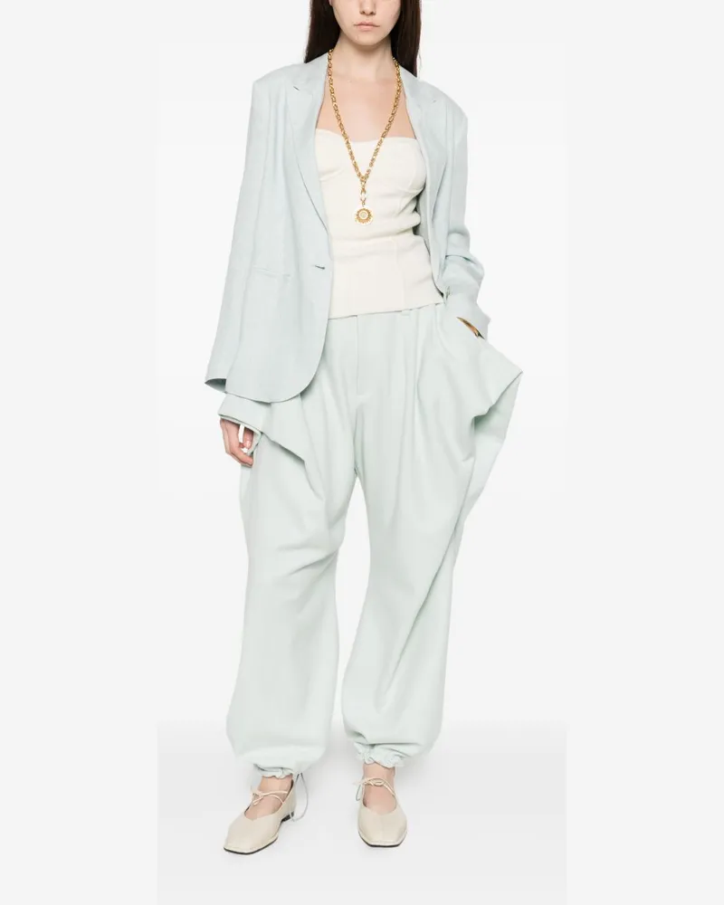 forte_forte Linen Blazer — light blue Light