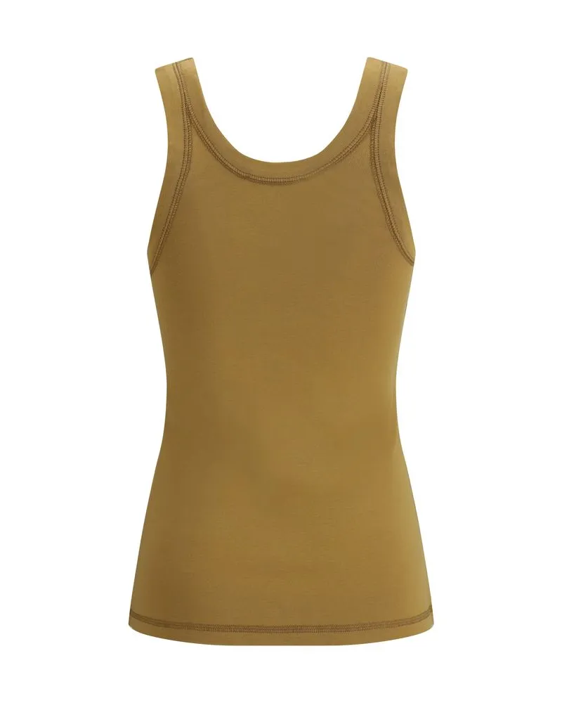 Christophe Lemaire Women's Brown Cotton Tank Tops Brown