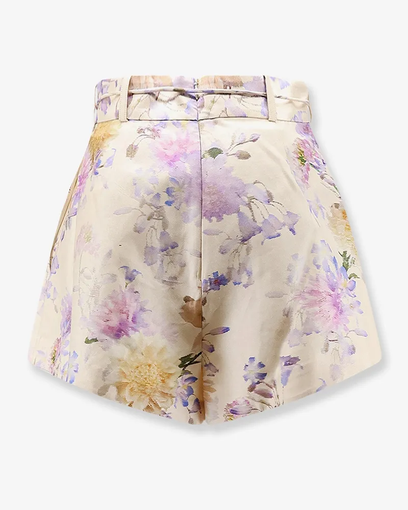 Zimmermann Women's Shorts Luna Silk-Cotton Beige Beige